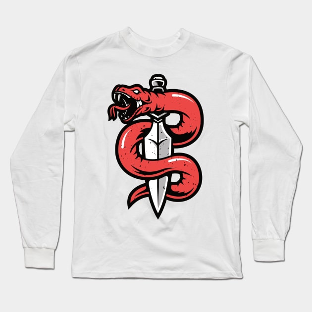 Snake and Dagger Long Sleeve T-Shirt by aaroneccles